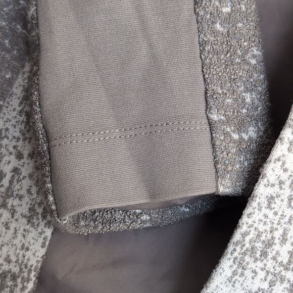 BCBG maxazria assymetric grey blazer open front size s statement collar - Picture 4 of 8